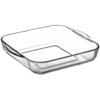 Pasabahce Borcam Set of 2pcs Square Tray (1040cc + 1950cc) Clear - Premium Trays from Pasabahce Essentials - Just $60!