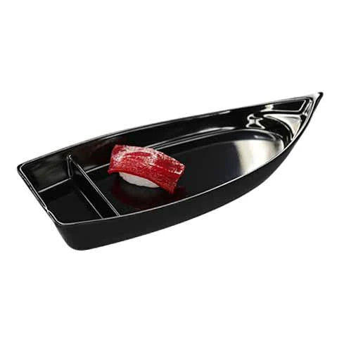 Efay Melamine Kamome Sushi Platter 10.5" Black - Premium Platters from Efay - Just $15!