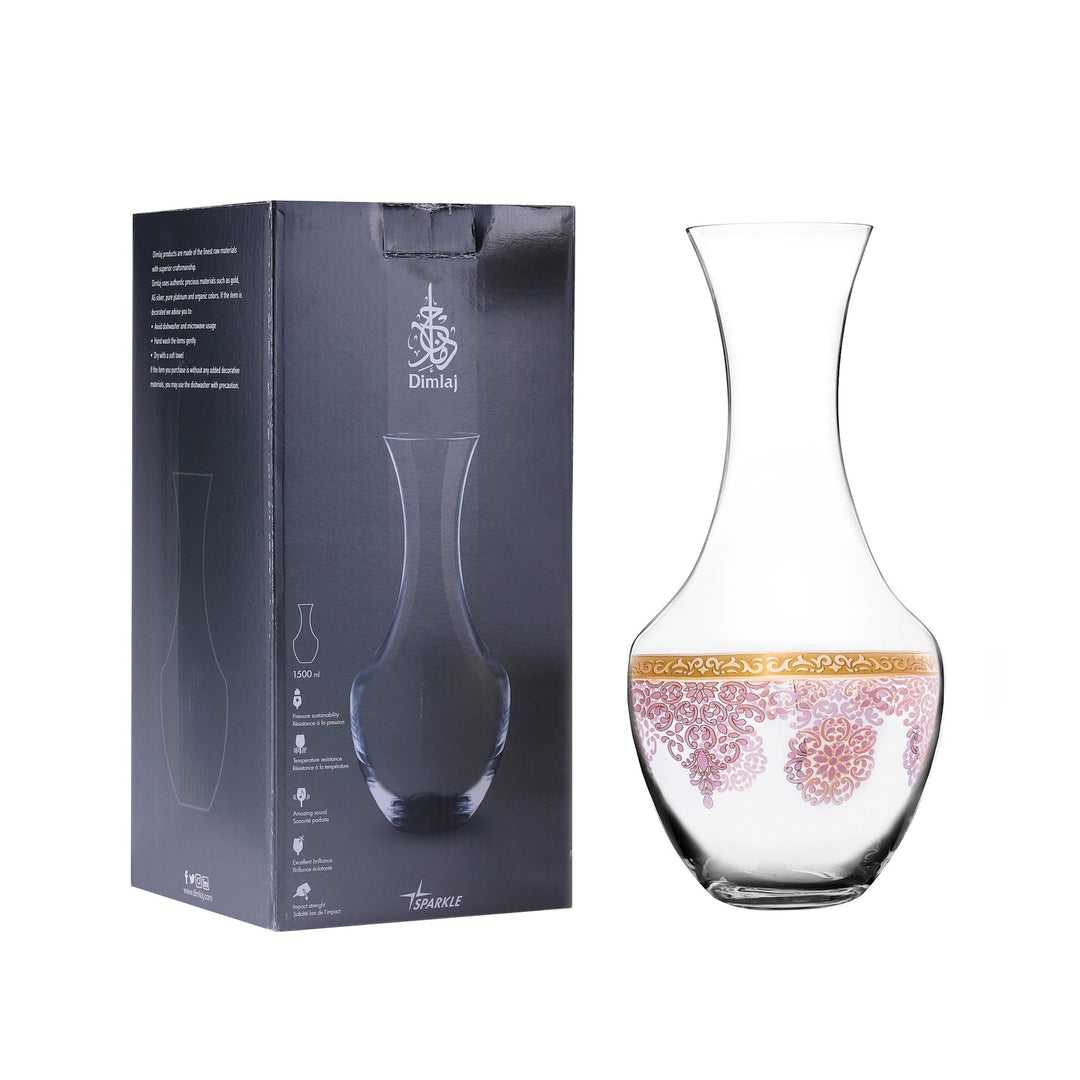 Dimlaj Selena Crystal Decanter (Gold & Pink) - Premium Decanters from Selena By Dimlaj - Just $148!