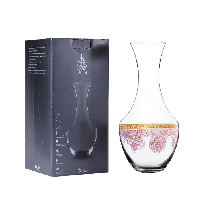 Dimlaj Selena Crystal Decanter (Gold & Pink) - Premium Decanters from Selena By Dimlaj - Just $148!