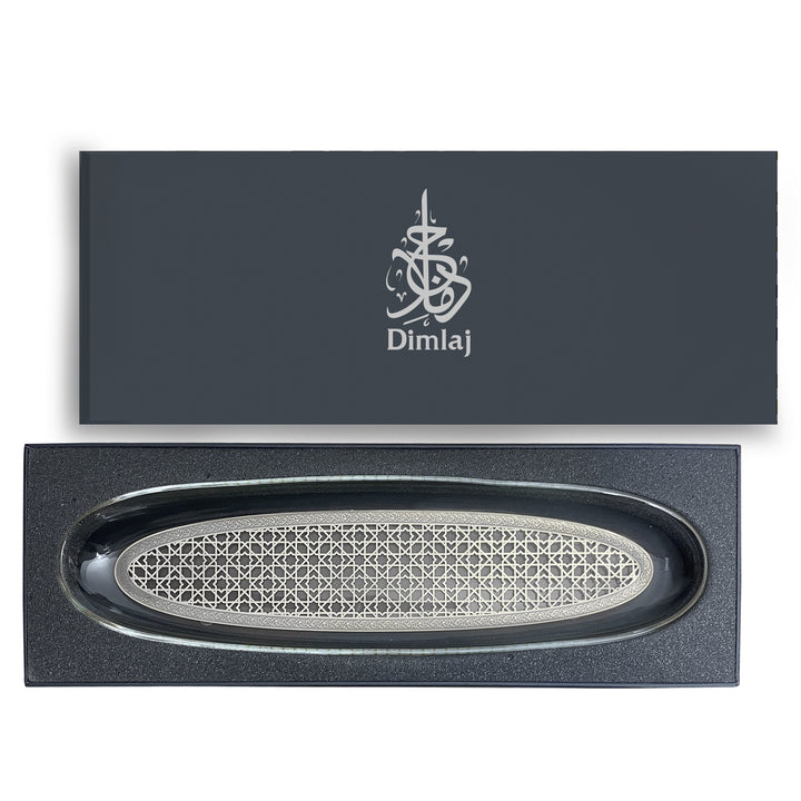 Dimlaj Cordoba Oval Plate Platinum