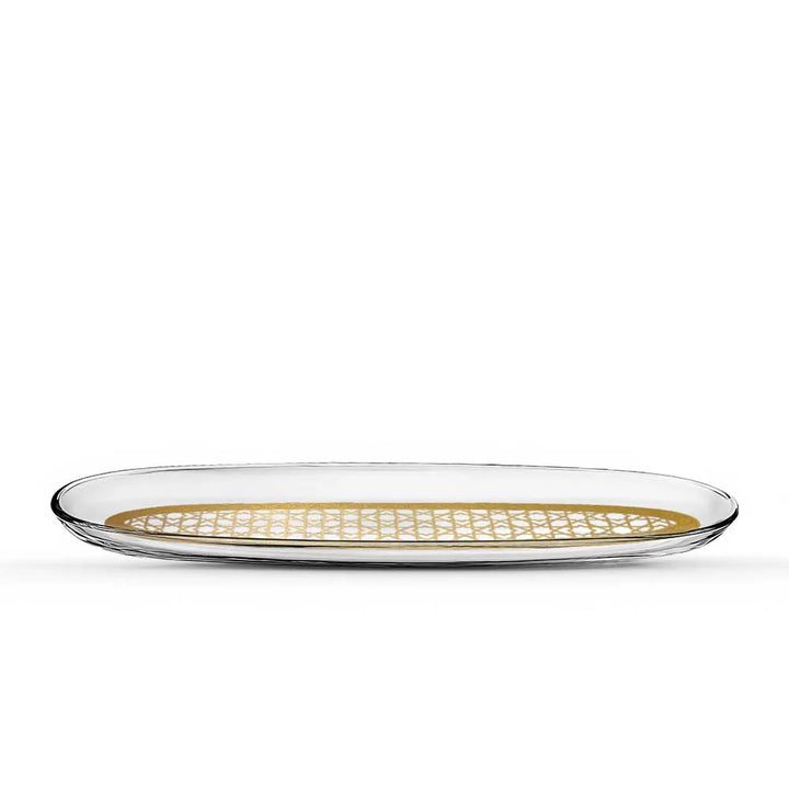 Dimlaj Cordoba Set of 2 Pcs Oval Plates (Gold)