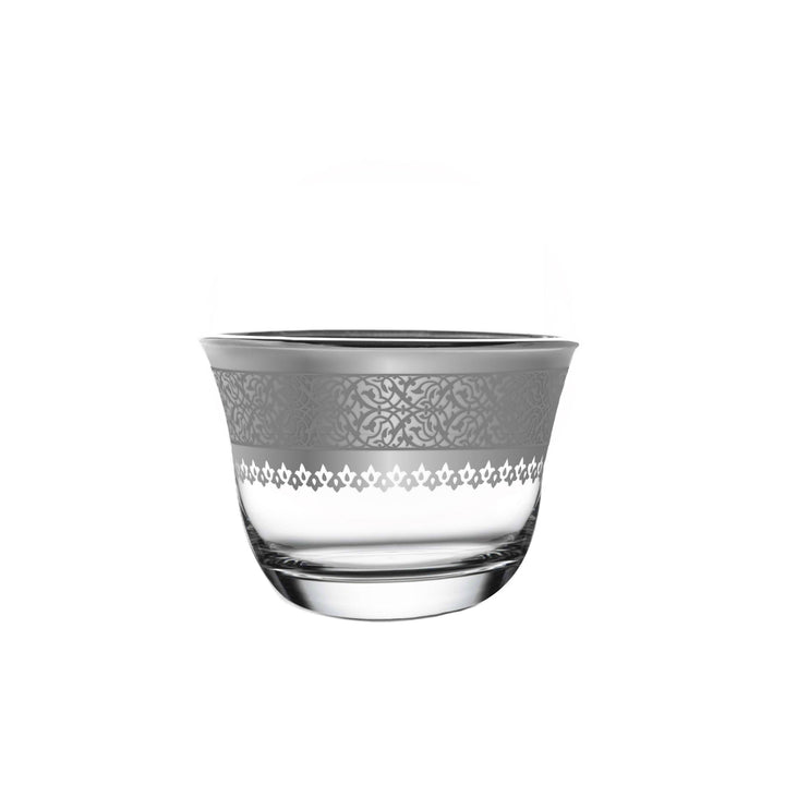 Dimlaj Cordoba Set of 6 Pcs Cawa Cups (Platinum) - Premium Cawa Cups from Cordoba By Dimlaj - Just $250!