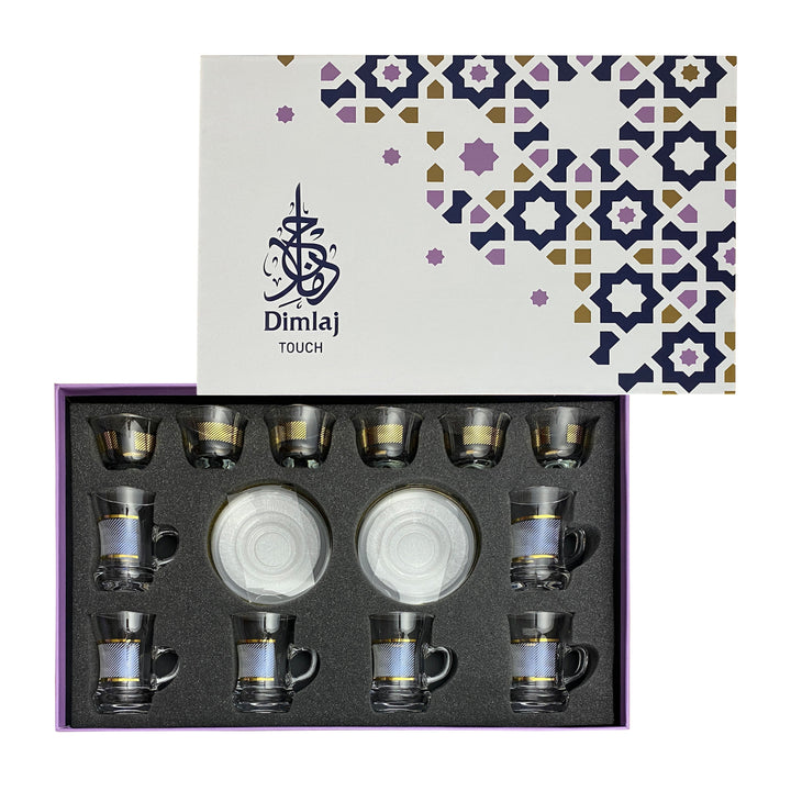 Dimlaj Touch Nirvana Set of 18 Pcs Assorted Drinkware Gold - Premium  from Dimlaj Touch - Just $175!