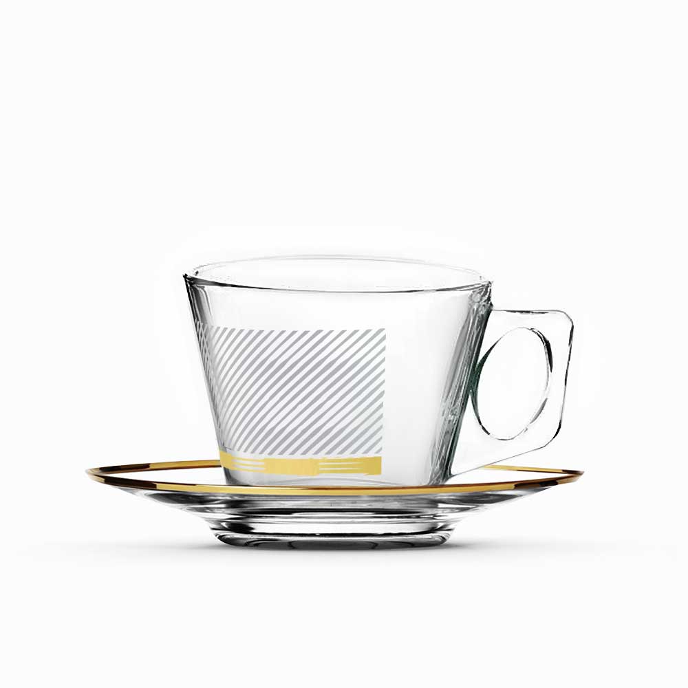 Dimlaj Touch Nirvana Set of 12 Pcs Espresso Cups and Saucers Gold - Premium Coffee Cups from Dimlaj Touch - Just $135!