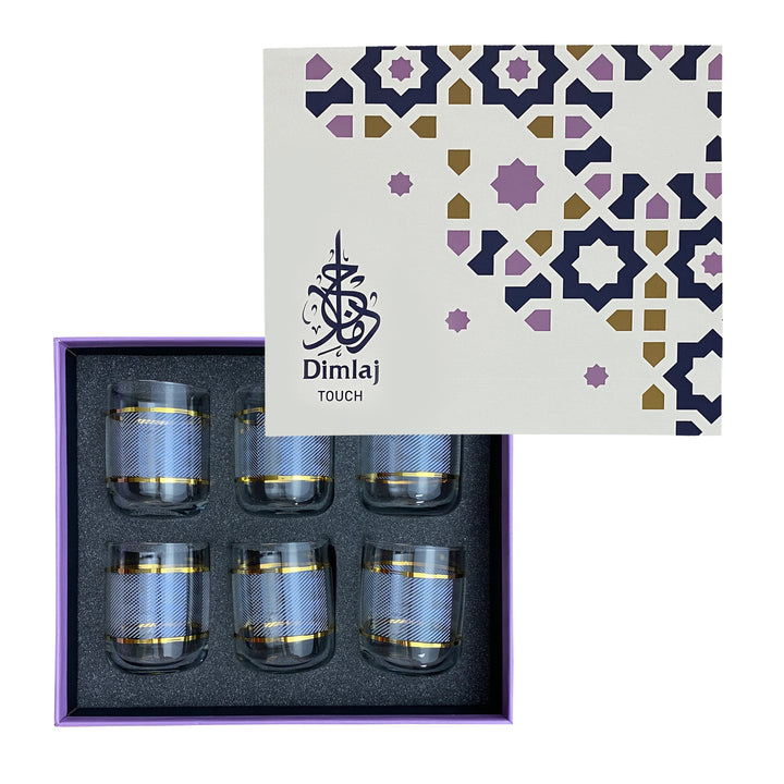 Dimlaj Touch Nirvana Set of 6 Pcs Short Tumblers Gold - Premium  from Dimlaj Touch - Just $135!