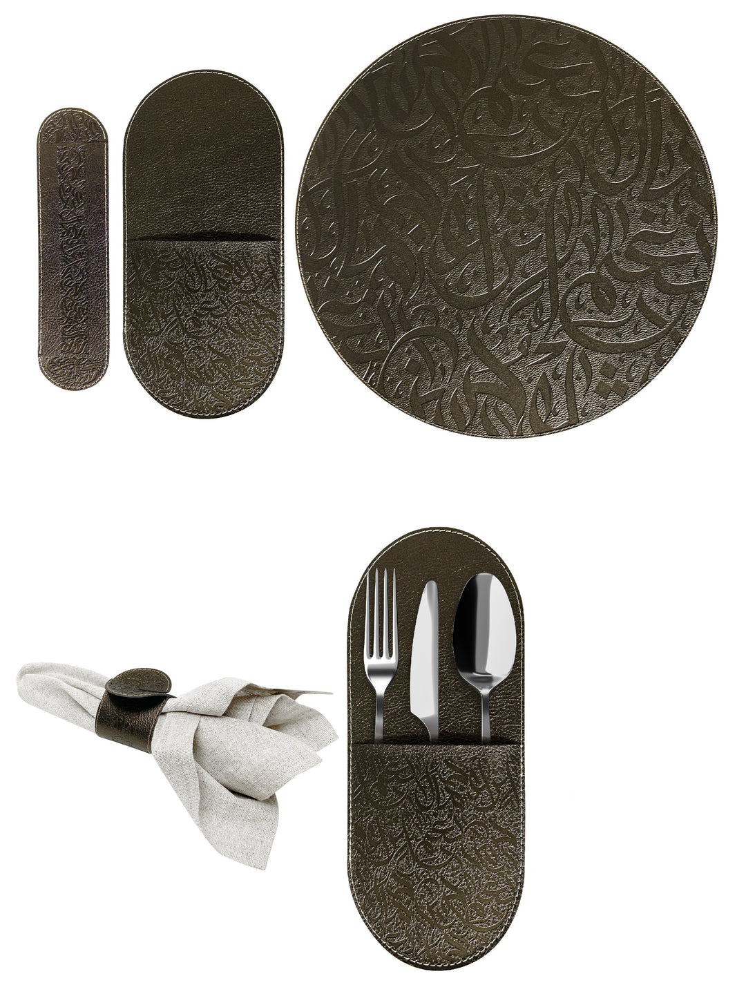 Dimlaj Nagham Table Accessories Set of 18 Pcs (Bronze) - Premium Table Accessories from Nagham By Dimlaj - Just $375!