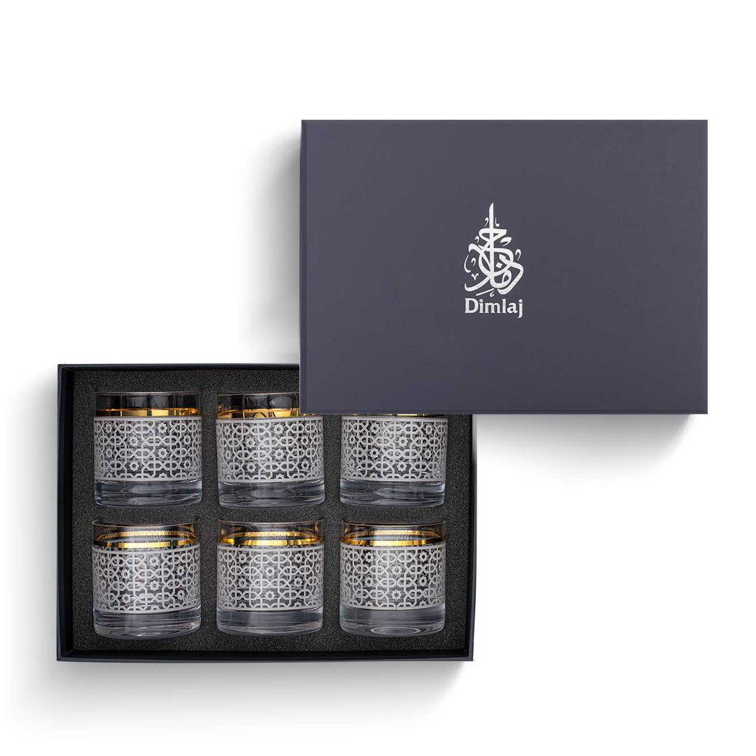 Dimlaj Ivory Set of 6 Pcs Short Tumblers (Gold) - Premium Tumblers from Ivory By Dimlaj - Just $395!