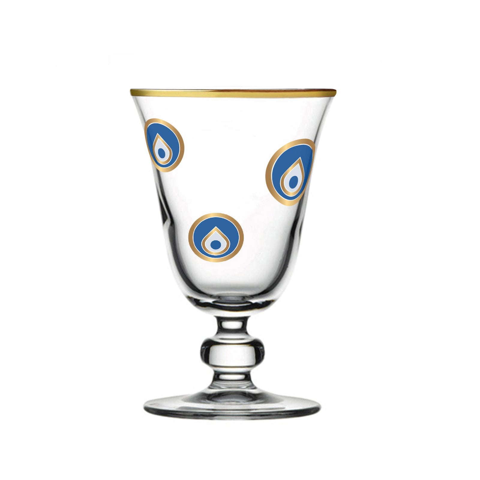 Dimlaj Charm Set of 6 Pcs Goblet Stems (Gold) - Premium Goblet Stemware from Charm By Dimlaj - Just $375!