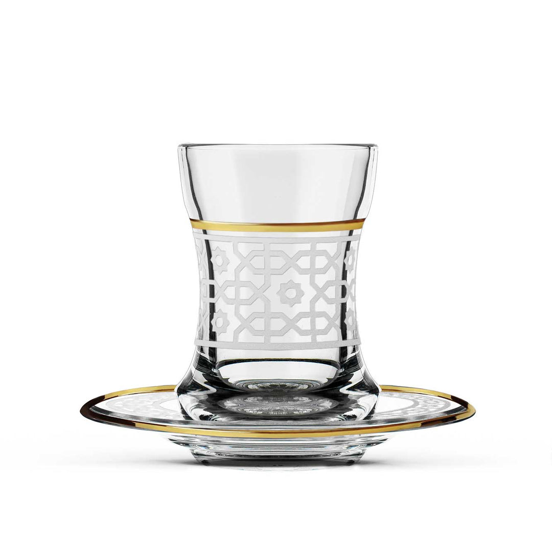 Dimlaj Ivory Set of 6 Pcs Tea Cups and Saucers (Gold) - Premium Tea cups from Ivory By Dimlaj - Just $490!