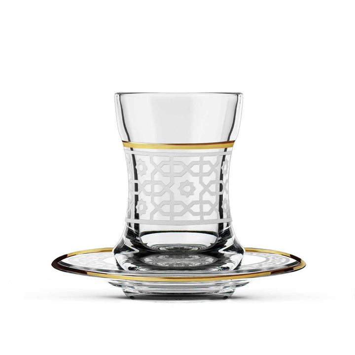 Dimlaj Ivory Set of 6 Pcs Tea Cups and Saucers (Gold) - Premium Tea cups from Ivory By Dimlaj - Just $490!