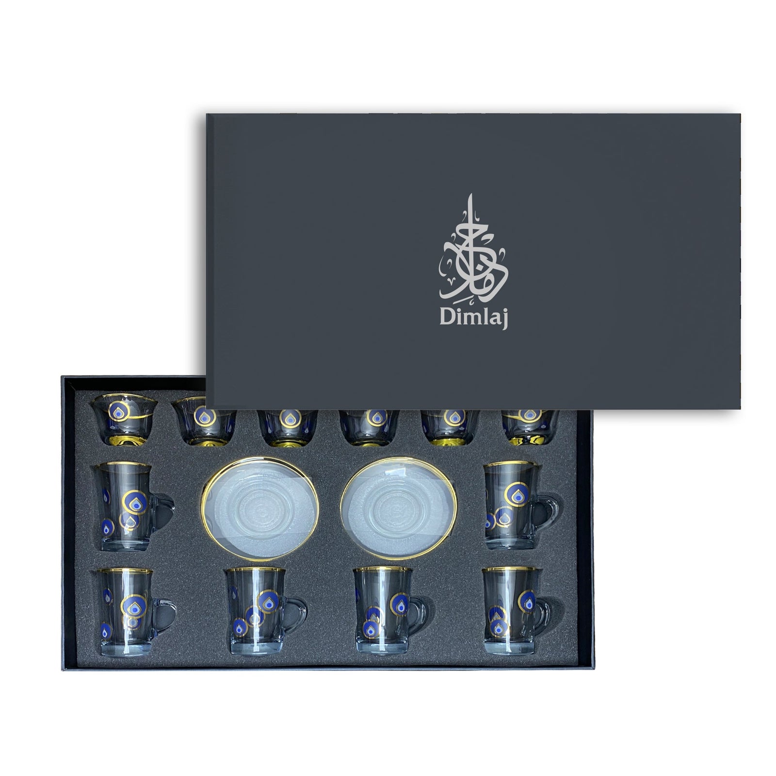 Dimlaj Charm Set of 18 Pcs Assorted Drinkware (Gold) - Premium Drinkset from Charm By Dimlaj - Just $390!