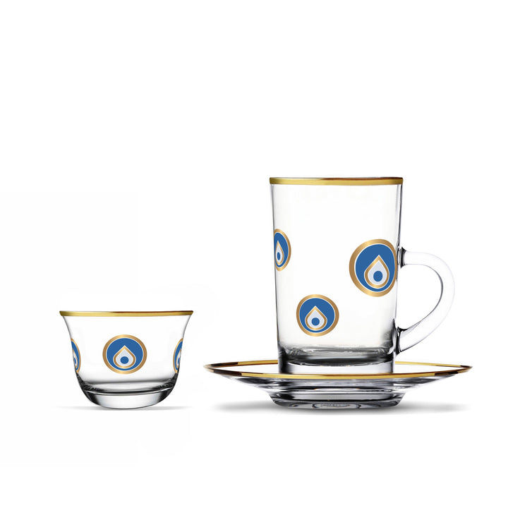 Dimlaj Charm Set of 18 Pcs Assorted Drinkware (Gold) - Premium Drinkset from Charm By Dimlaj - Just $390!