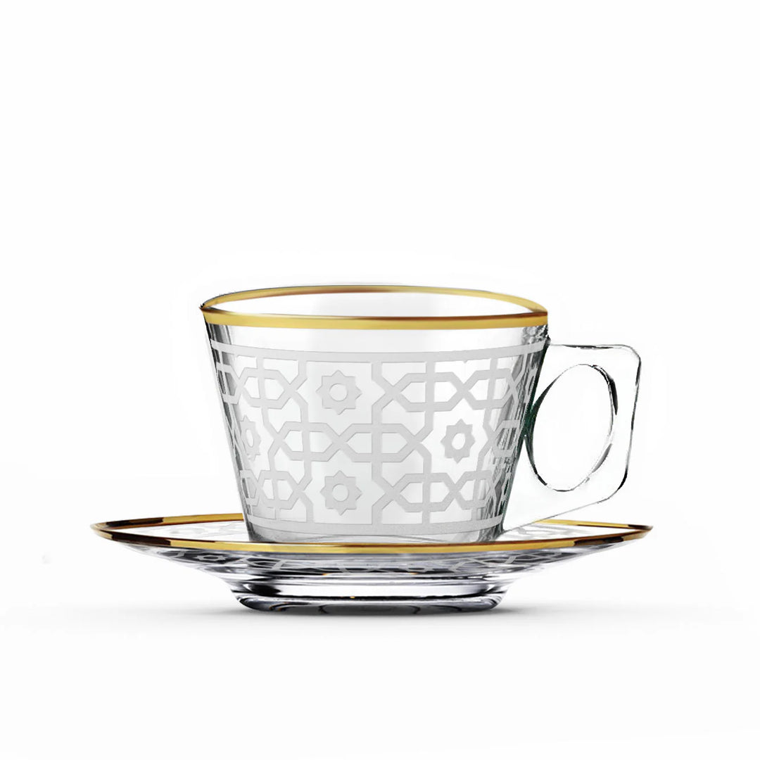 Dimlaj Ivory Set of 6 Pcs Coffee Cups and Saucers (Gold) - Premium Coffee Cups from Ivory By Dimlaj - Just $390!