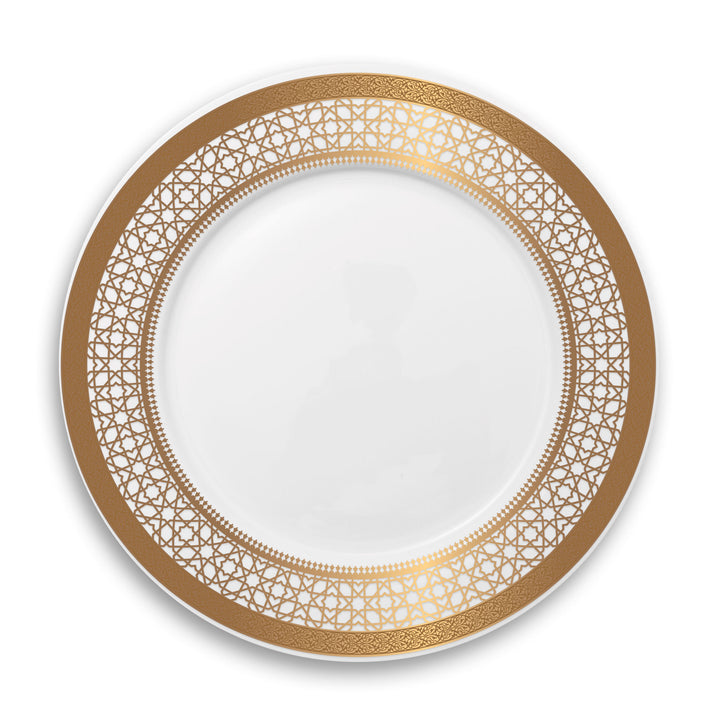 Dimlaj Cordoba Porcelain Flat Plate Gold