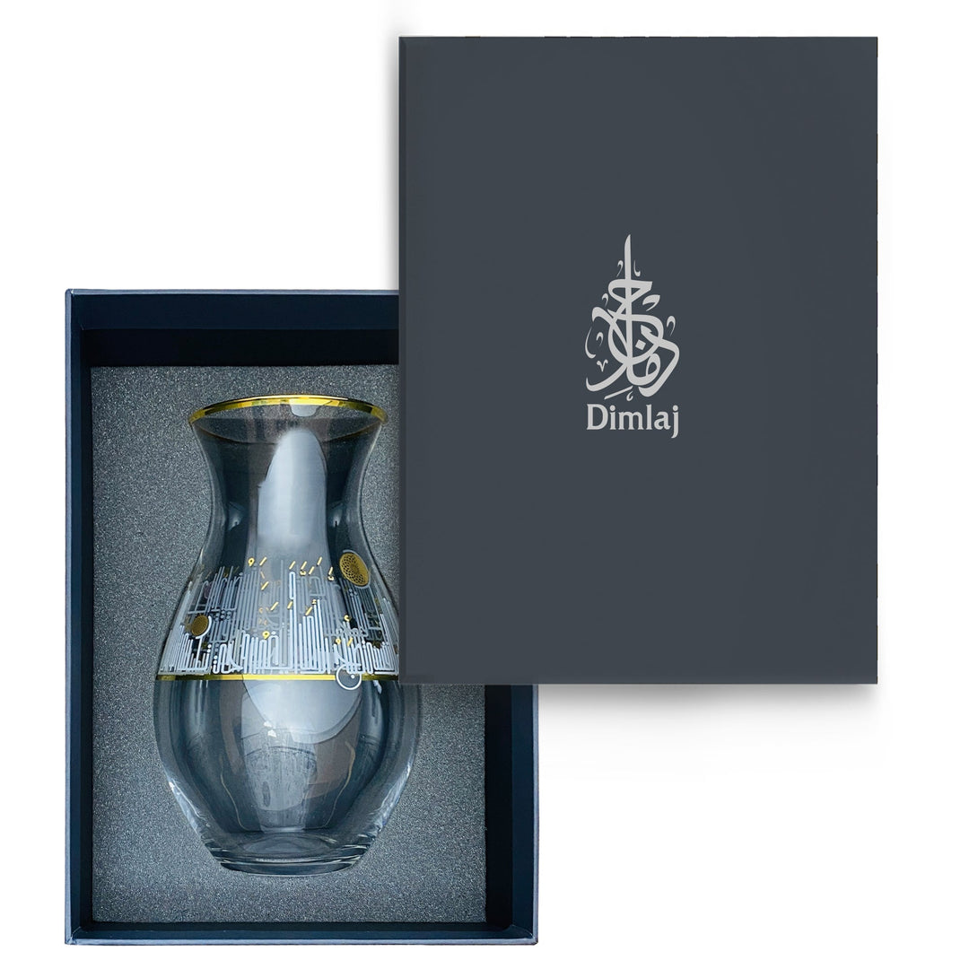 Dimlaj Hayat Glass Vase (Gold) - Premium Vases from Hayat By Dimlaj - Just $450!