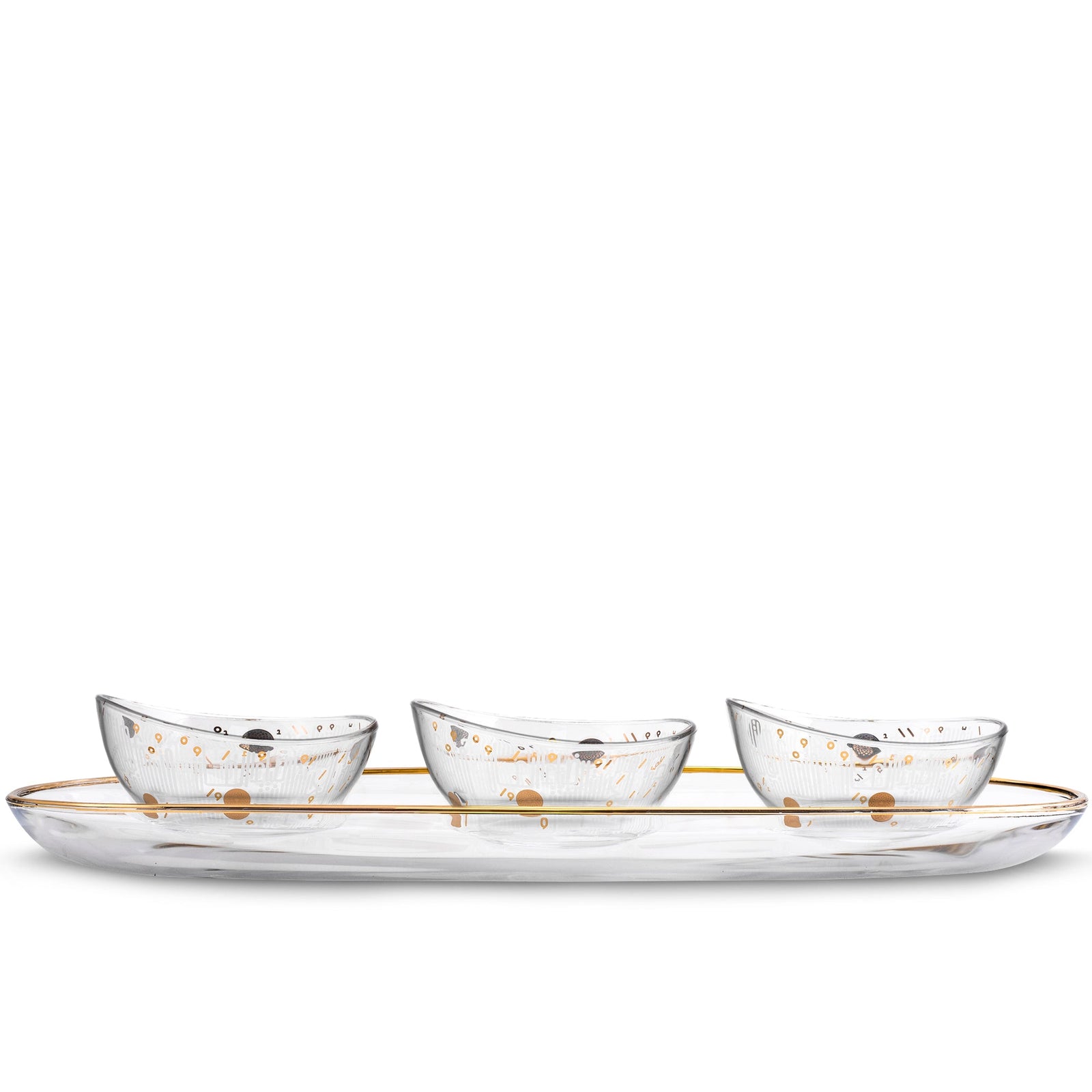 Dimlaj Hayat Set of 4 Pcs Appetizers Tray & Bowls - Premium Serving Bowls from Hayat By Dimlaj - Just $1000!