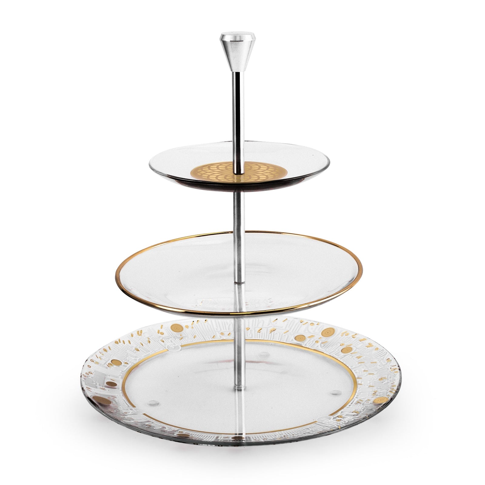 Dimlaj Hayat 3 Tiered Tray (Gold) - Premium Stands from Hayat By Dimlaj - Just $900!