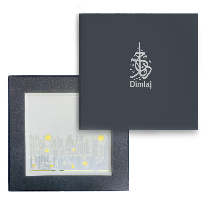Dimlaj Hayat Porcelain Square Plate (Gold) - Premium Platters from Hayat By Dimlaj - Just $400!