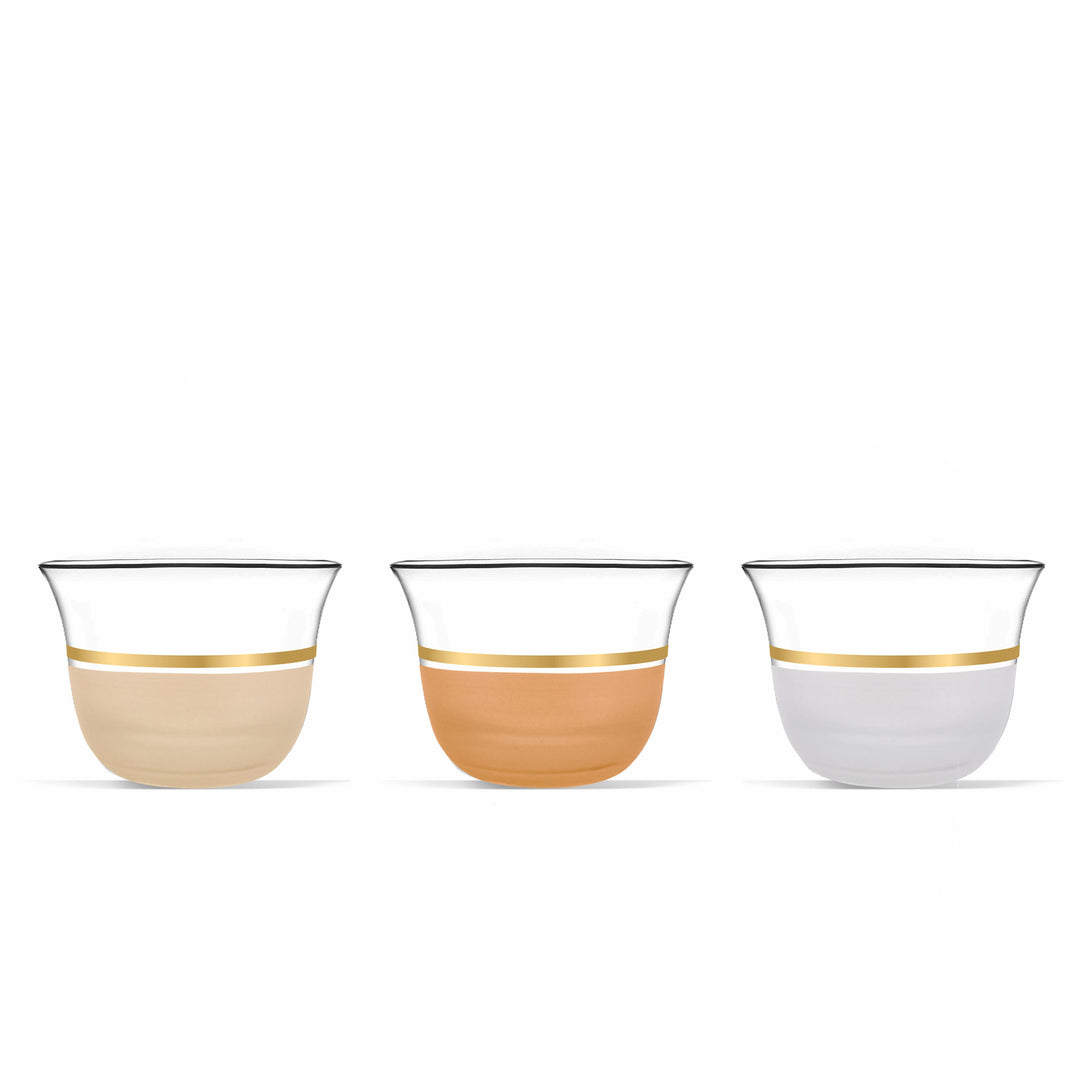 Dimlaj Luminous Set of 12 pcs Glass Cawa Cups - Premium Cawa Cups from Dimlaj - Just $175!