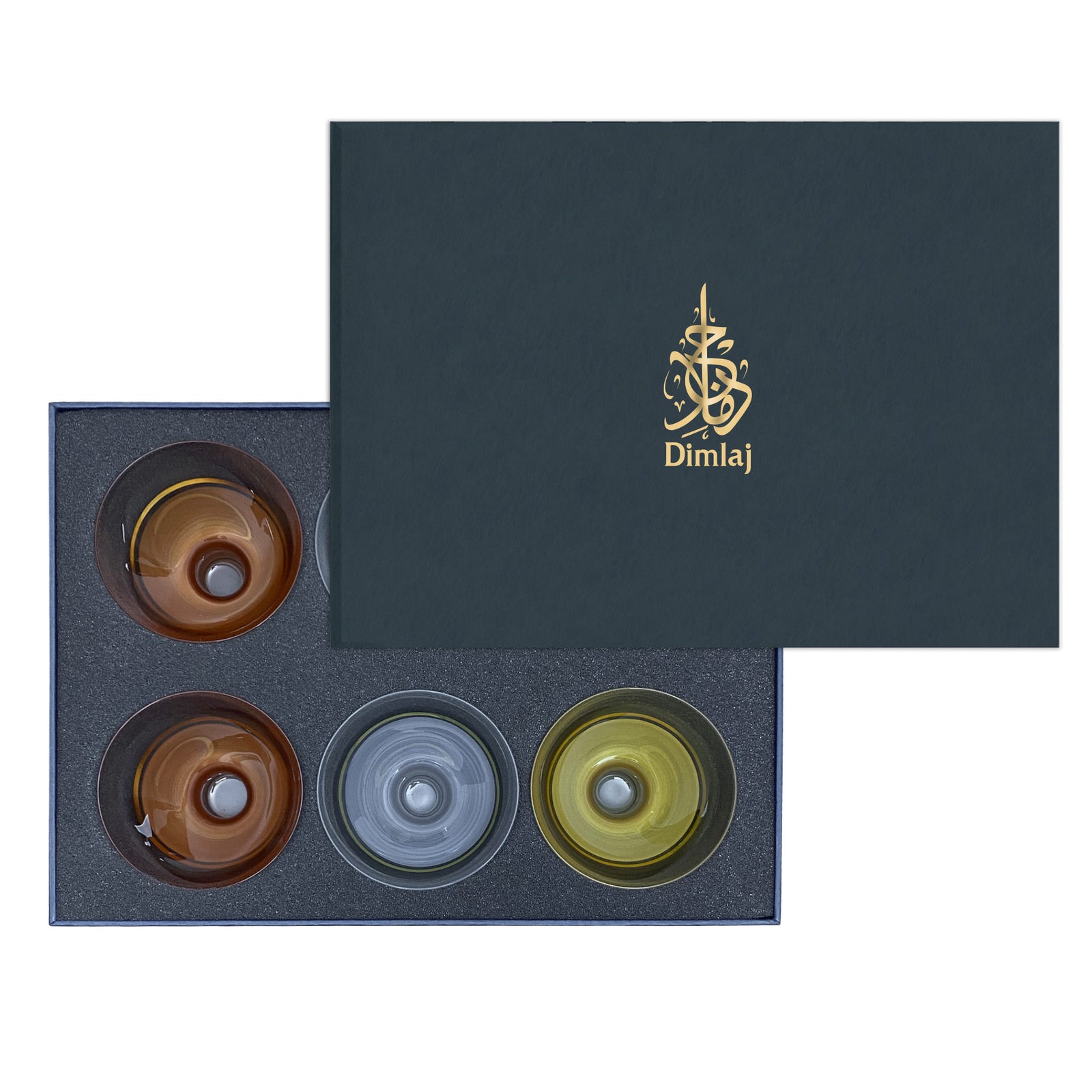 Dimlaj Luminous Set of 6 pcs Glass Ice Cream Cups - Premium Ice Cream Cups from Dimlaj - Just $175!