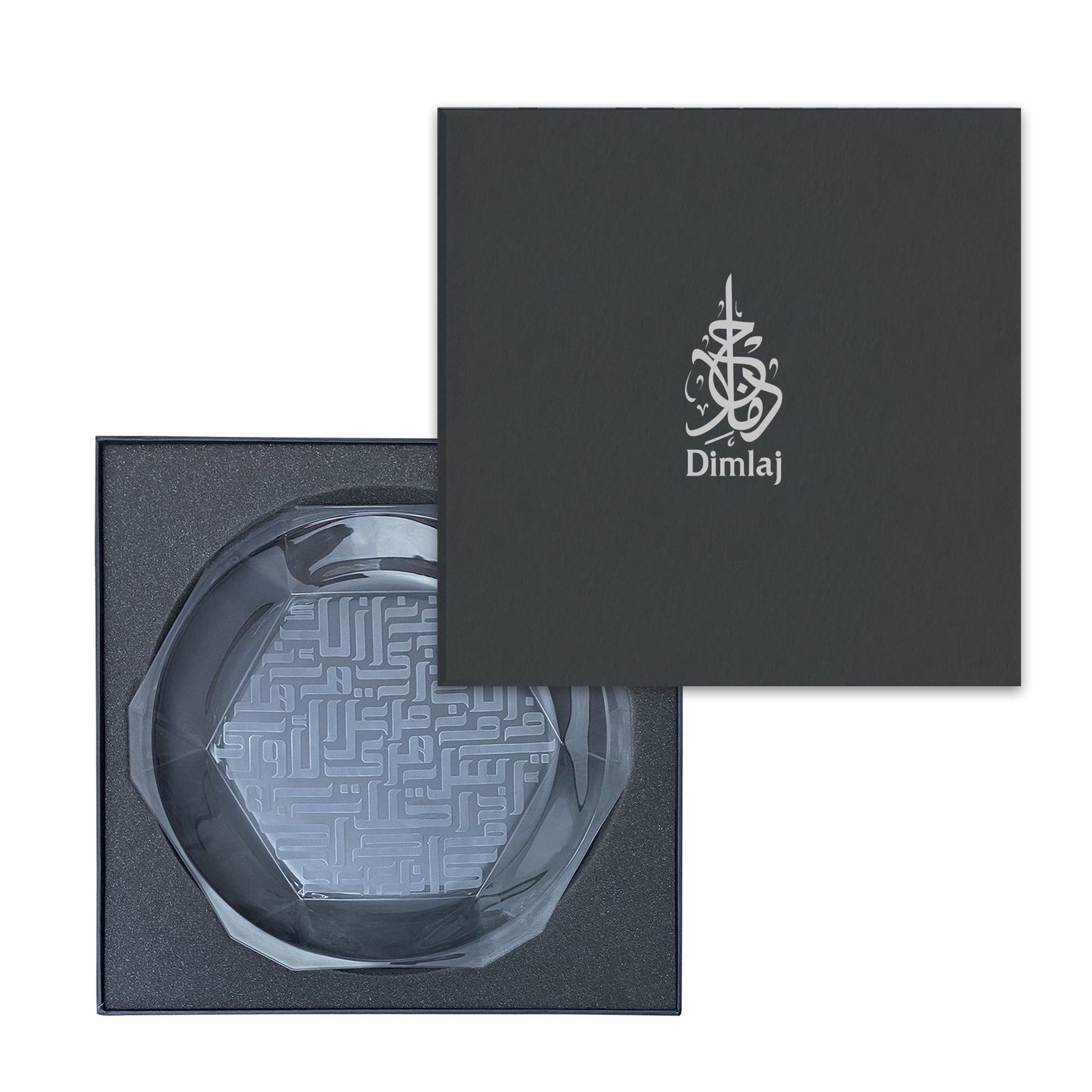 Dimlaj Dar Glass Plate (Engraved) - Premium Glass Plates from Dar By Dimlaj - Just $800!