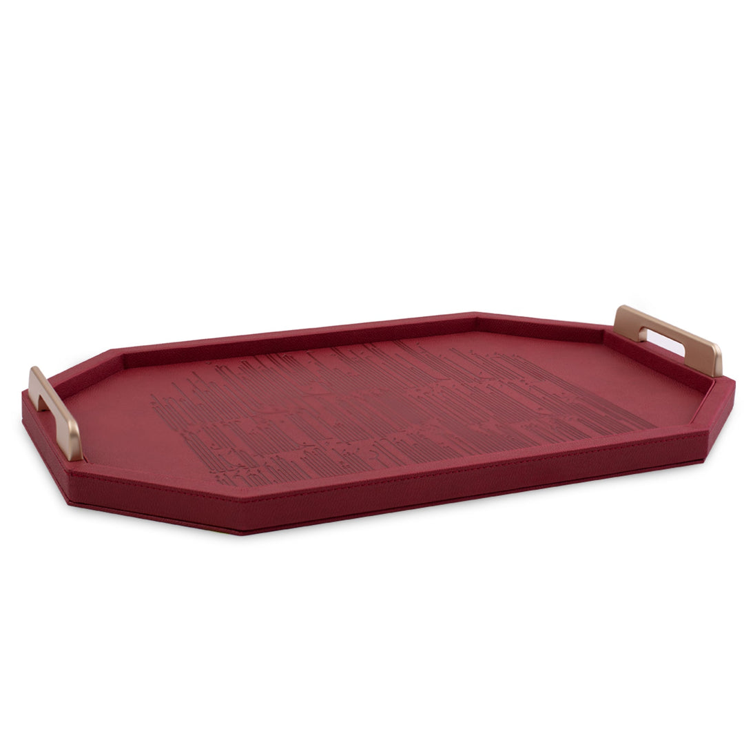 Dimlaj Hayat Serving Tray (Maroon) - Premium Trays & Accessories from Hayat By Dimlaj - Just $600!