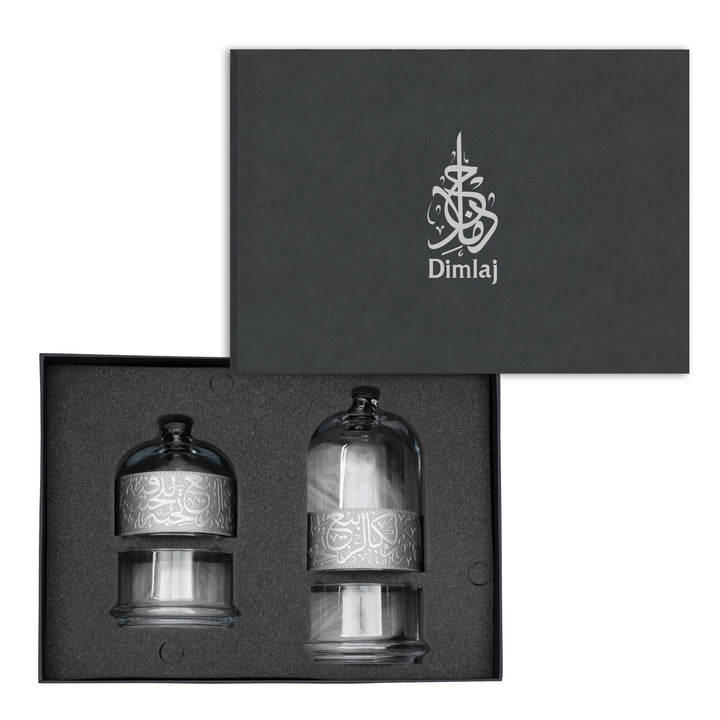 Dimlaj Kareem Set of 3 Pcs Serving Bowls With Stand (Silver) - Premium Serving Bowls from Kareem By Dimlaj - Just $375!