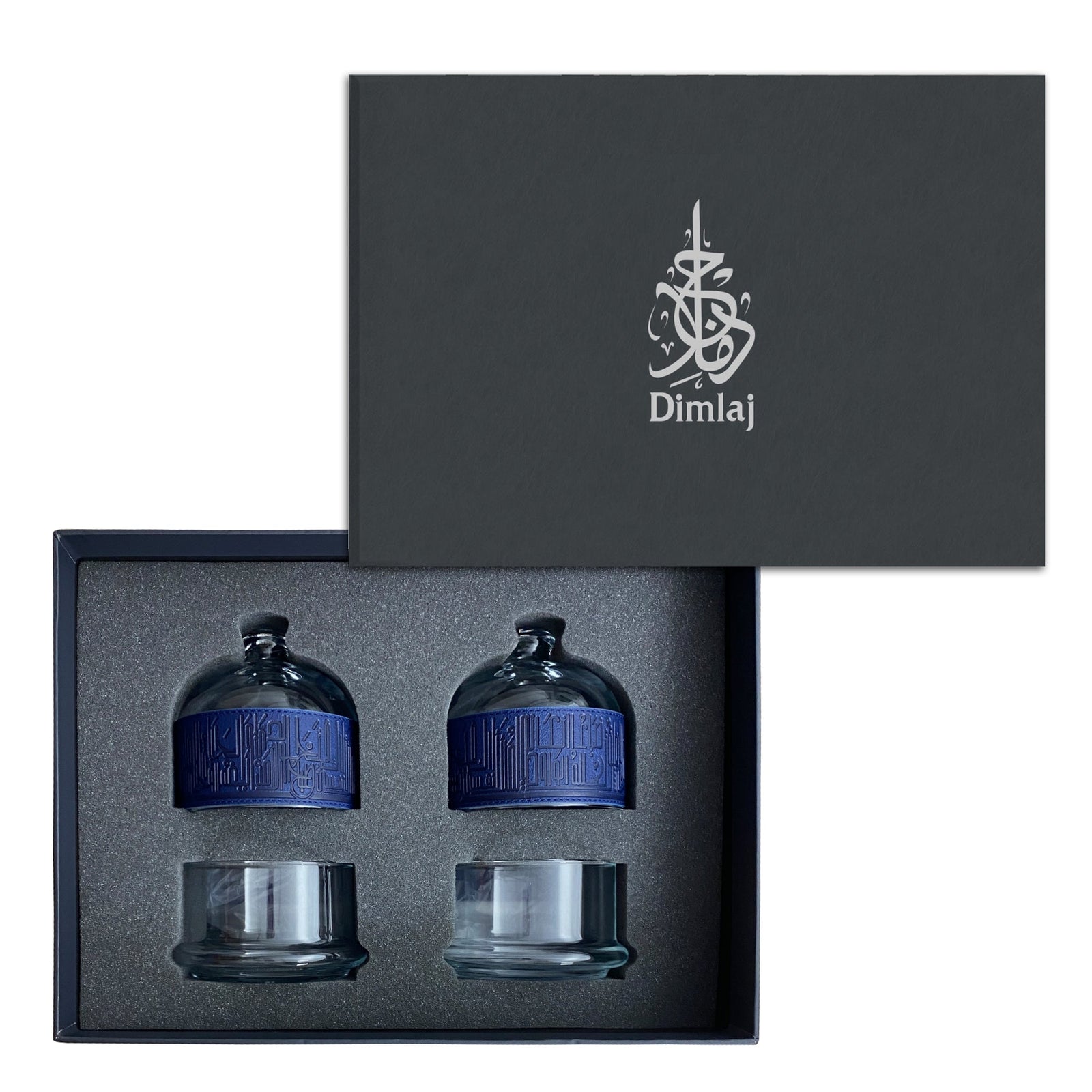 Dimlaj Hayat Set of 3 Pcs Serving Bowls With Tray (Navy Blue) - Premium Serving Bowls from Hayat By Dimlaj - Just $375!