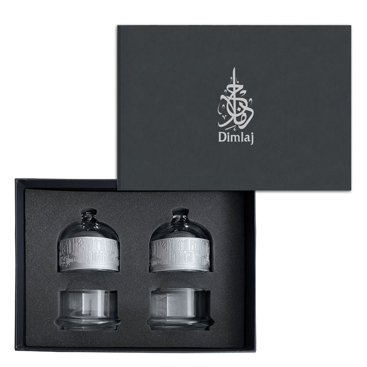 Dimlaj Hayat Set of 3 Pcs Serving Bowls With Tray (Silver) - Premium Serving Bowls from Hayat By Dimlaj - Just $375!