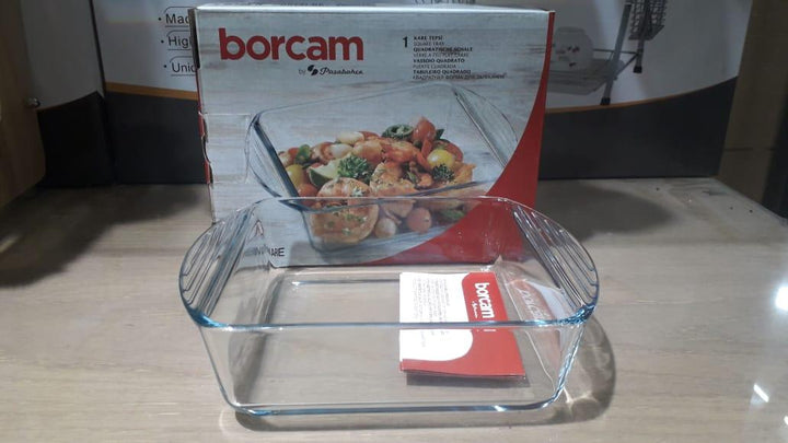 Pasabahce Borcam Square Tray 2000cc Clear - Premium Bakeware from Pasabahce Essentials - Just $30!