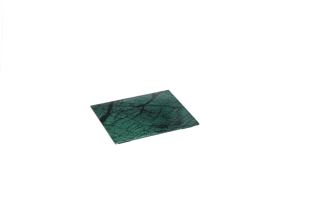 Efay Marble Aravali Footed Platter 1/2 Pine Green - Premium Platters from Efay - Just $60!