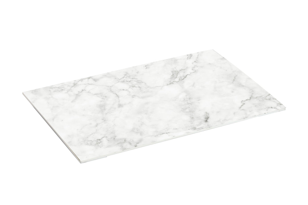 Efay Melamine Marble Carrara Footed Platter 1/1 Pure White - Premium Platters from Efay - Just $105!