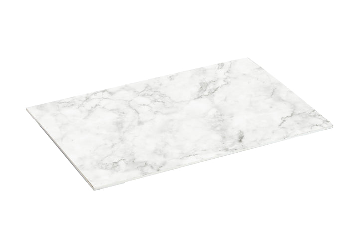 Efay Melamine Marble Carrara Footed Platter 1/1 Pure White - Premium Platters from Efay - Just $105!