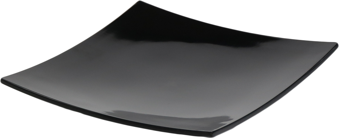 Efay Melamine Luna Curved Square Plate 12" Black - Premium Plate from Efay - Just $30!