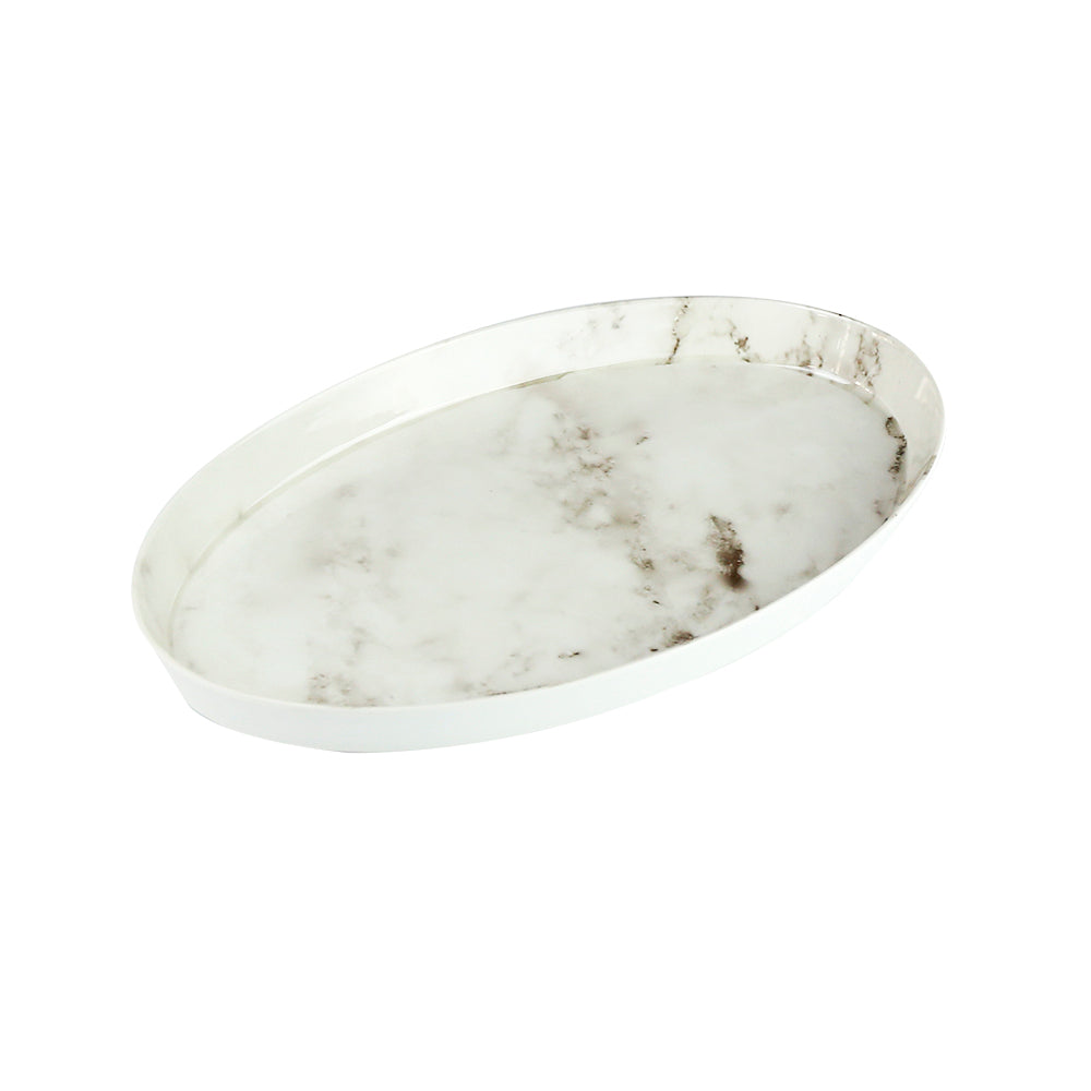 Efay Melamine Floating Oval Platter 21" White - Premium Platters from Efay - Just $55!