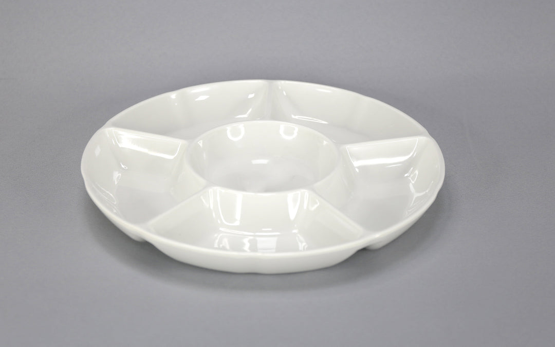 Efay Melamine Compartment Platter 12" Ivory - Premium Compartment Tray from Efay - Just $30!