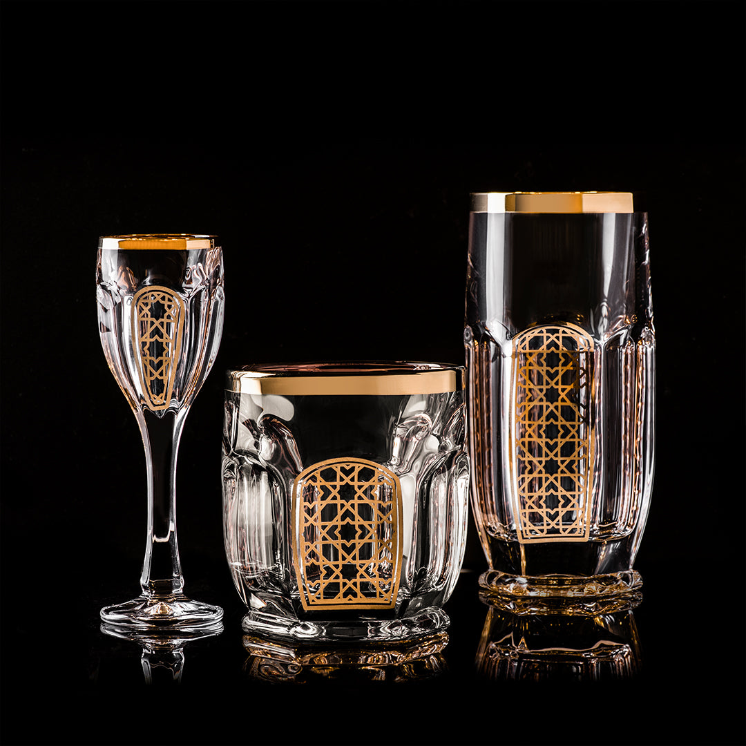 Dimlaj Cordoba Set of 4 Pcs Short Tumblers (Gold) - Premium Short Tumblers from Cordoba By Dimlaj - Just $420!