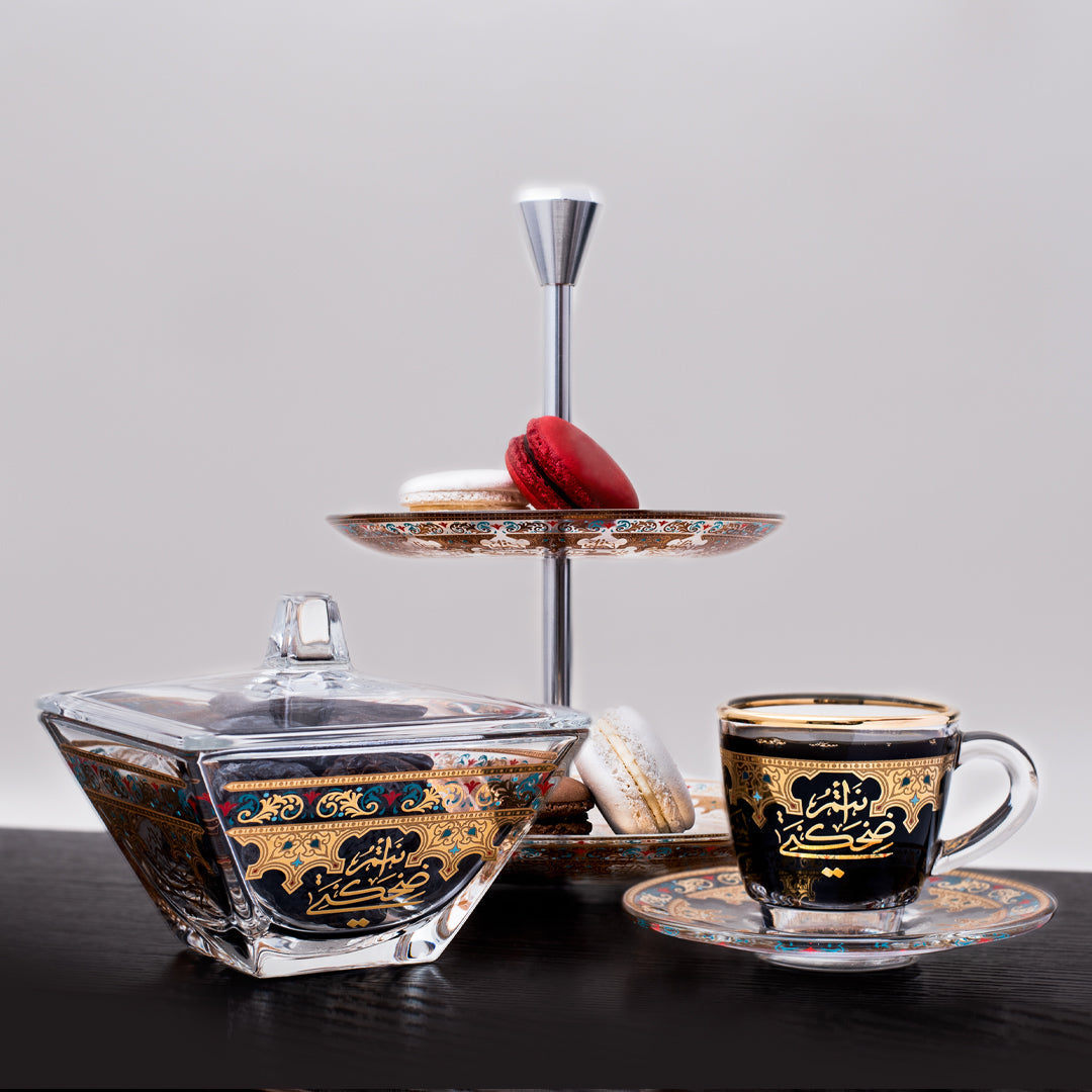 Dimlaj Suroor Set of 6 Pcs Coffee Cups and Saucers (Gold) - Premium Coffee Sets from Suroor By Dimlaj - Just $265!