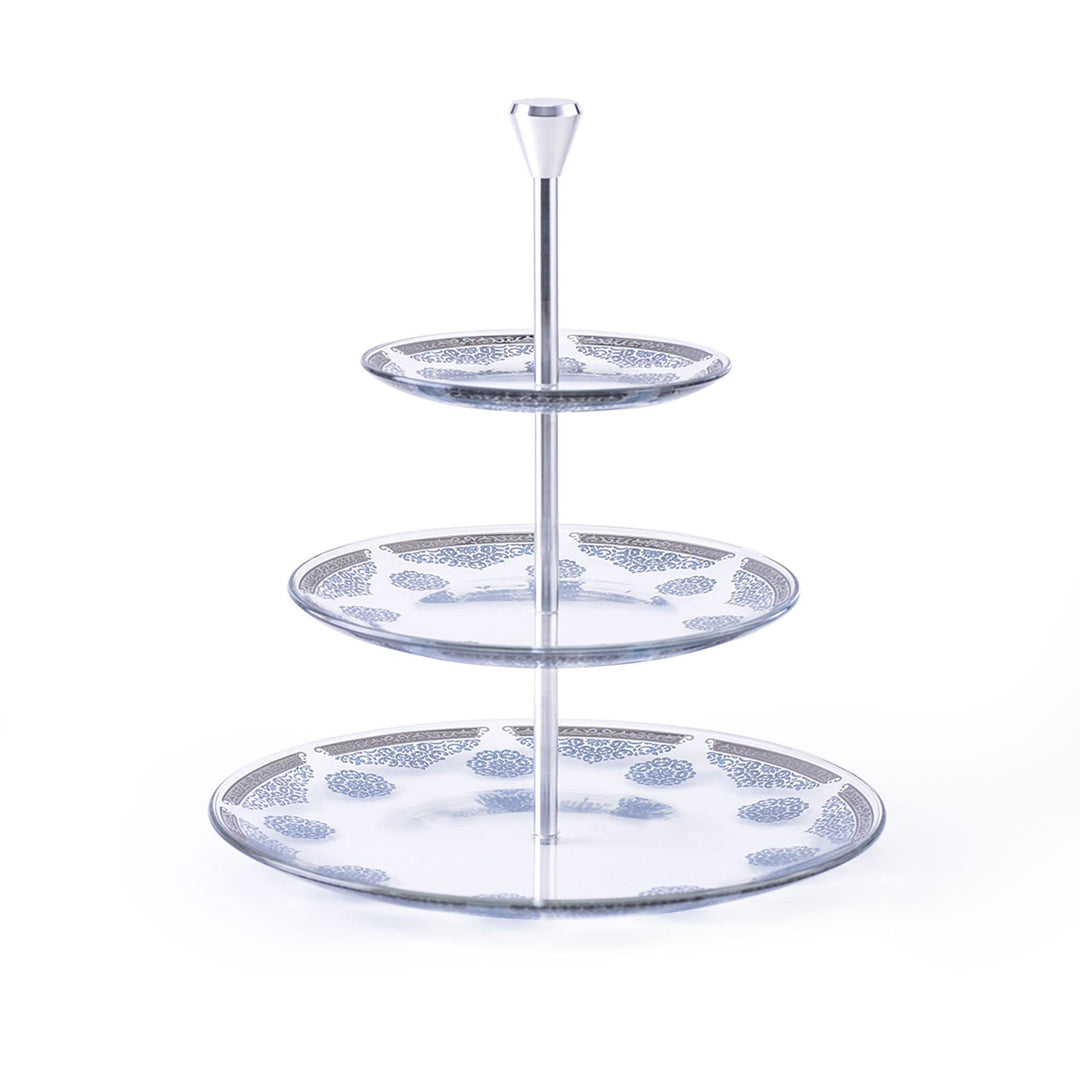 Dimlaj Selena 3 Tierd Tray (Platinum & Blue) - Premium Stands from Selena By Dimlaj - Just $168!