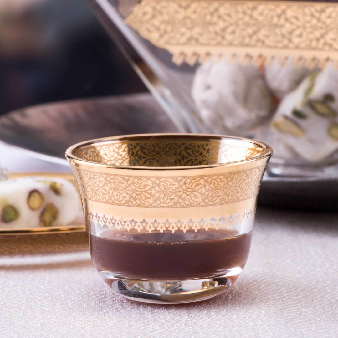 Dimlaj Cordoba Set of 6 Pcs Cawa Cups (Gold) - Premium Cawa Cups from Cordoba By Dimlaj - Just $250!