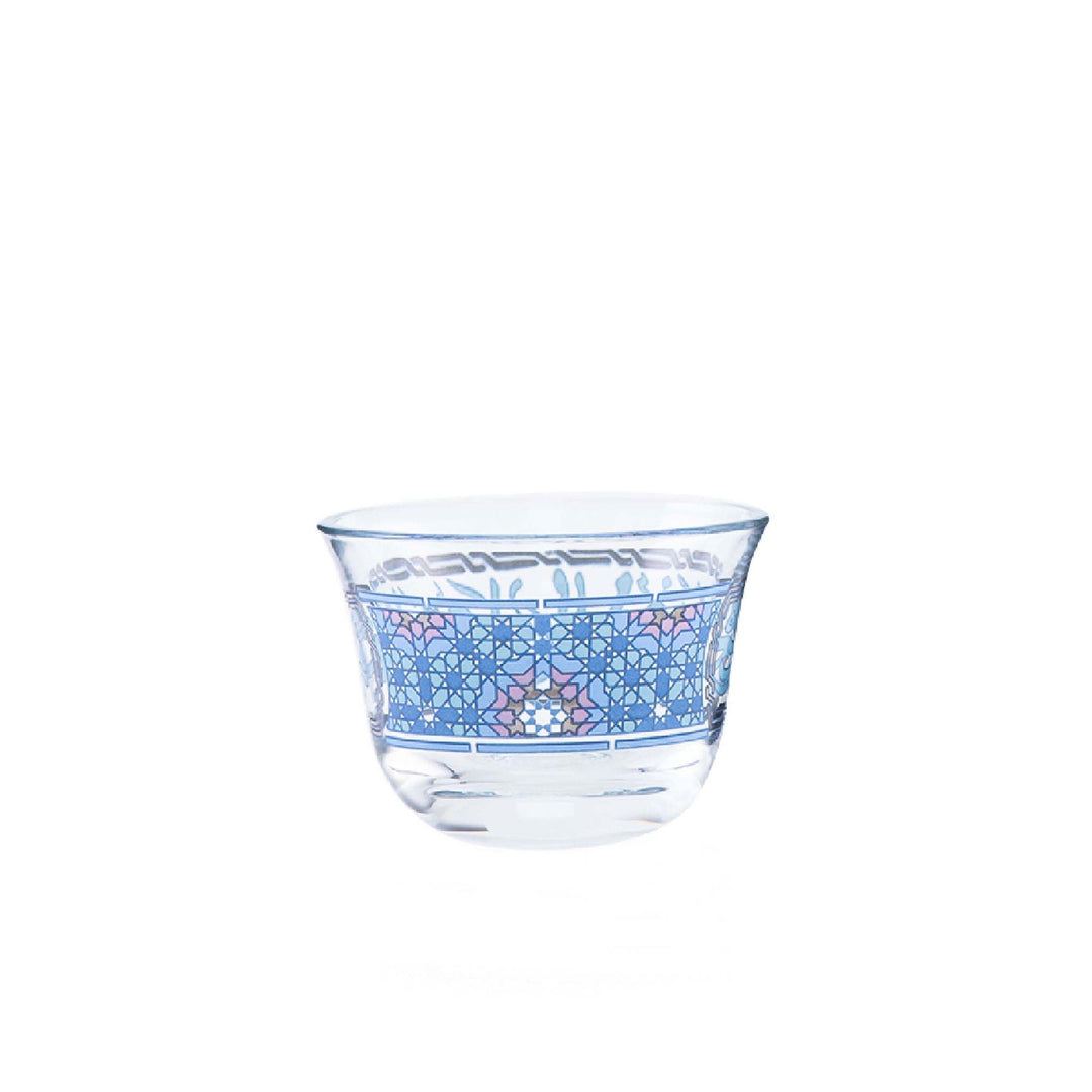 Dimlaj Melange Set of 6 Pcs Cawa Cups (Platinum & Blue) - Premium Cawa Cups from Melange By Dimlaj - Just $200!