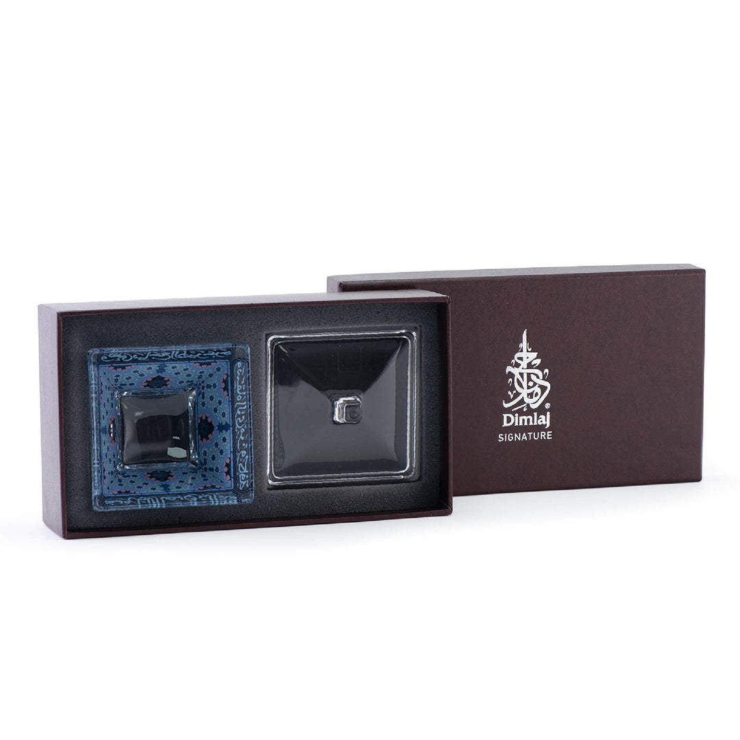 Dimlaj Melange Sugar Bowl with Lid (Platinum & Blue) - Premium Sugar Bowls from Melange By Dimlaj - Just $160!