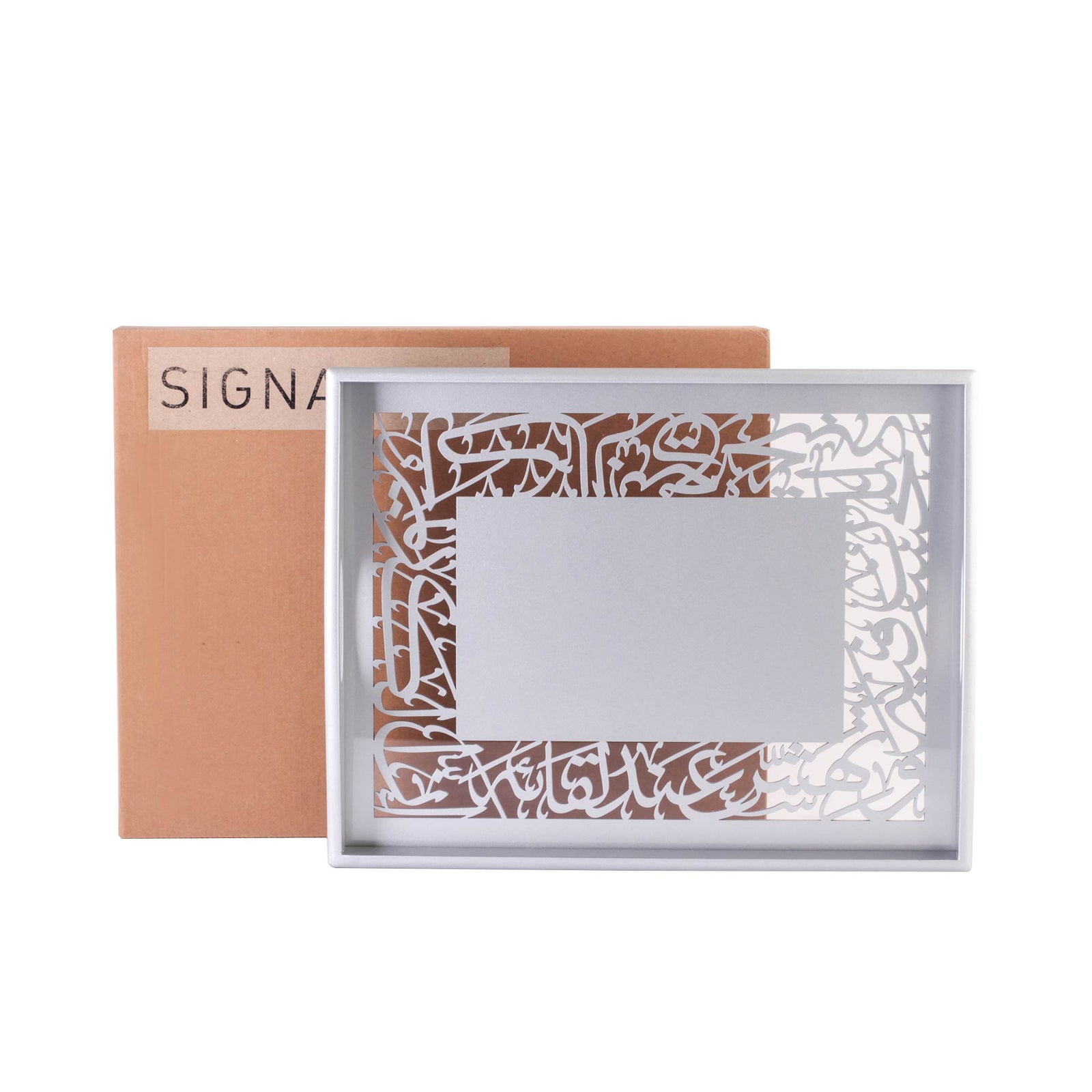 Dimlaj Kareem Wooden Serving Tray (Silver) - Premium Table Accessories from Kareem By Dimlaj - Just $445!