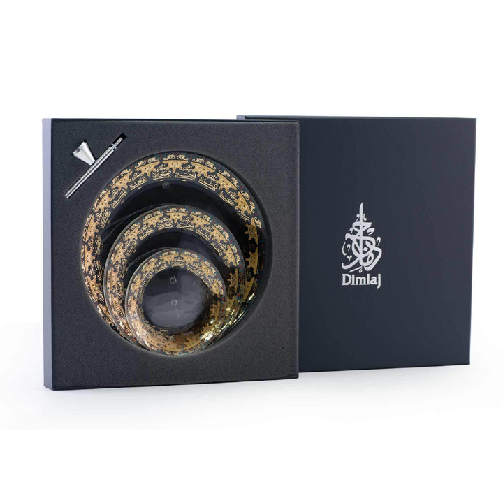 Dimlaj Suroor 3 Tiered Tray (Gold) - Premium Stands from Suroor By Dimlaj - Just $265!