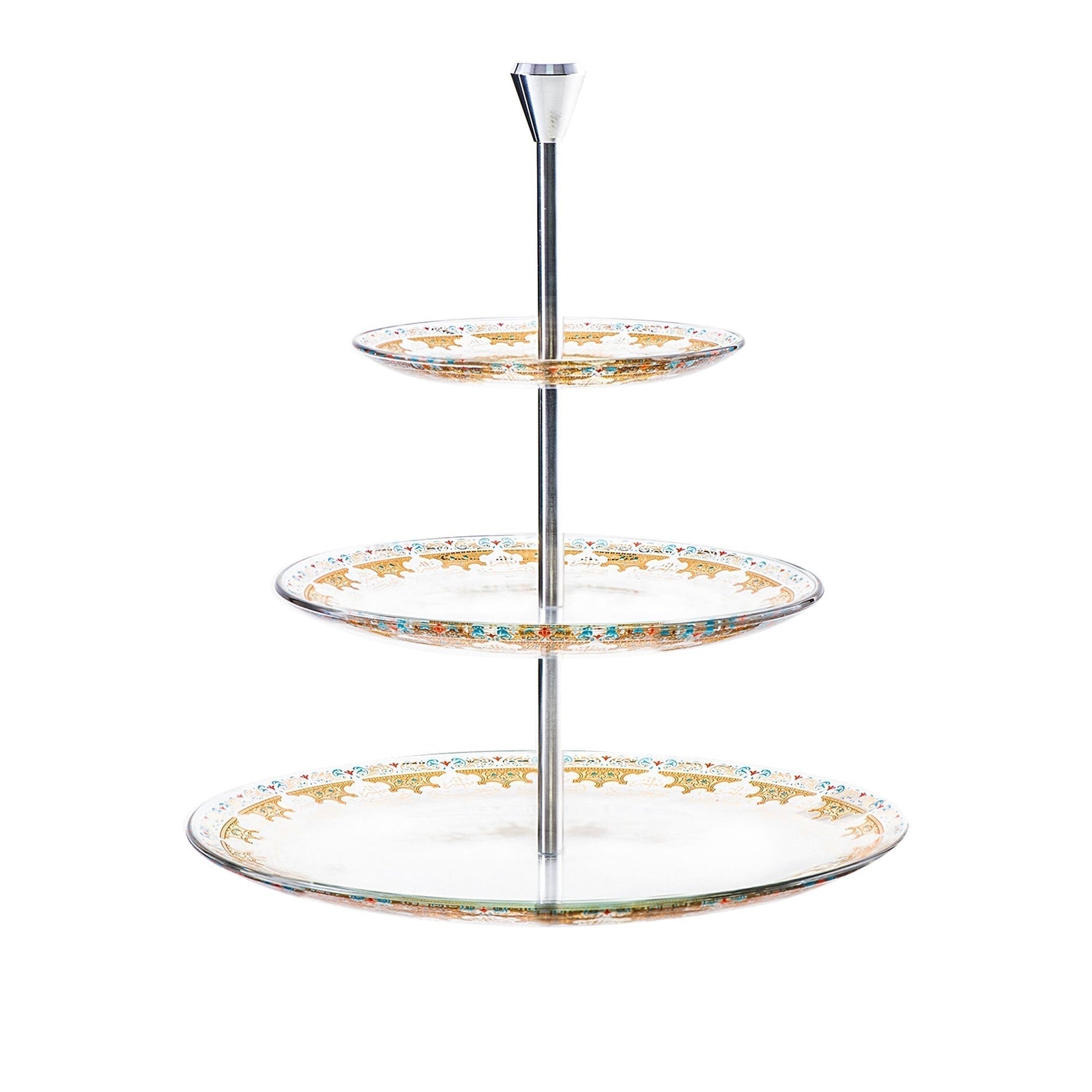 Dimlaj Suroor 3 Tiered Tray (Gold) - Premium Stands from Suroor By Dimlaj - Just $265!