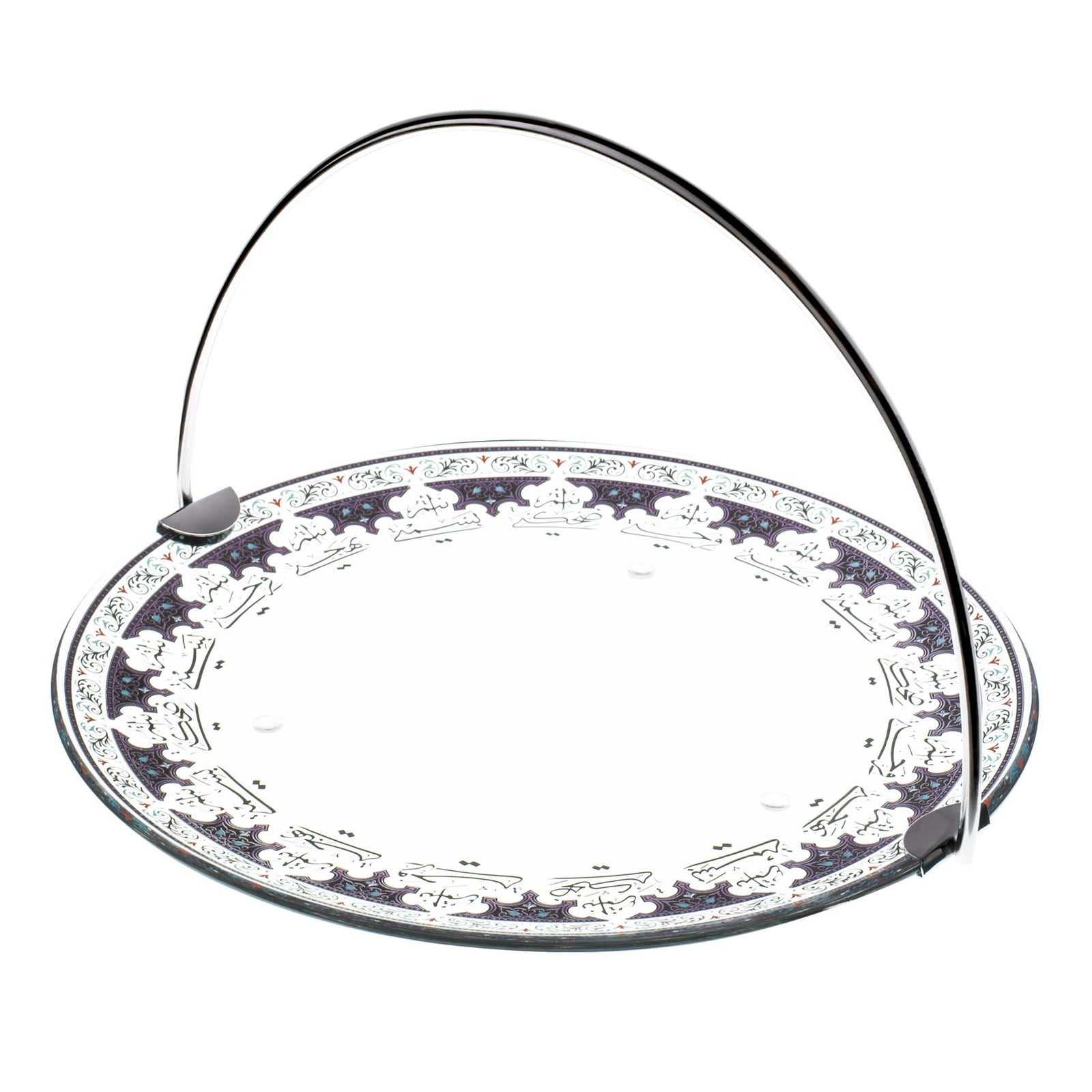 Dimlaj Suroor Large Serving Tray with Handle (Platinum) - Premium Stands from Suroor By Dimlaj - Just $210!