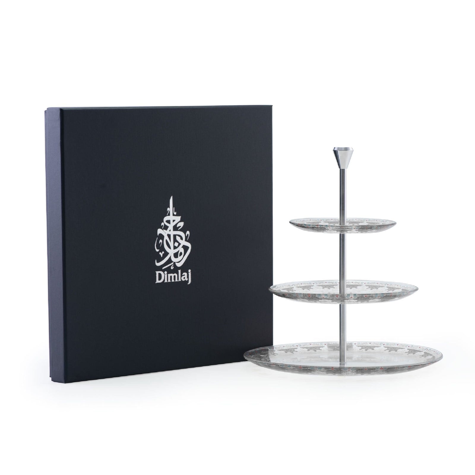 Dimlaj Suroor 3 Tiered Tray (Platinum) - Premium Stands from Suroor By Dimlaj - Just $265!