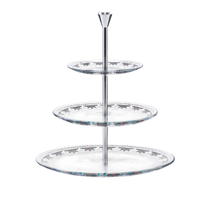 Dimlaj Suroor 3 Tiered Tray (Platinum) - Premium Stands from Suroor By Dimlaj - Just $265!