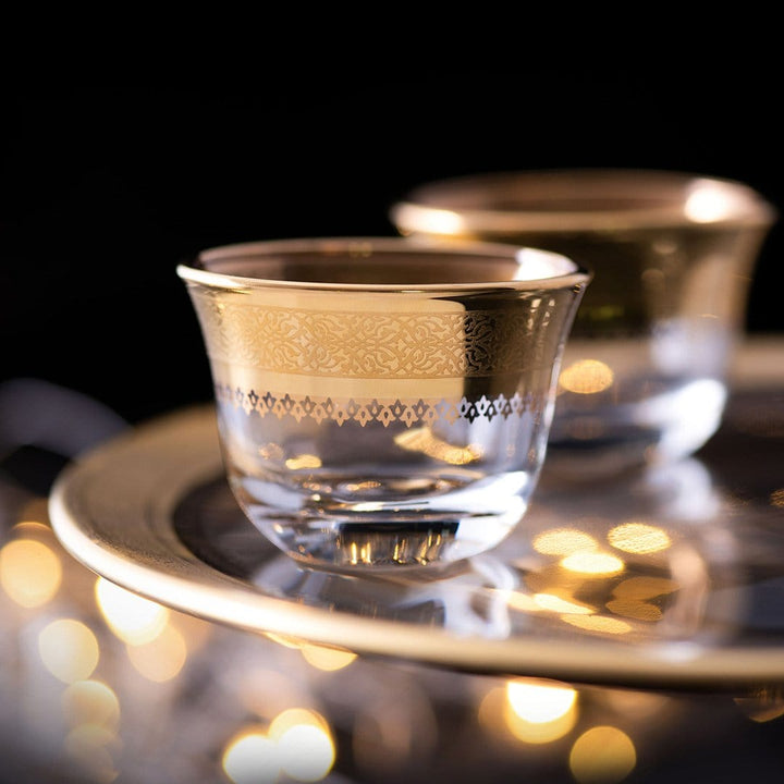 Dimlaj Cordoba Set of 6 Pcs Cawa Cups (Gold) - Premium Cawa Cups from Cordoba By Dimlaj - Just $250!